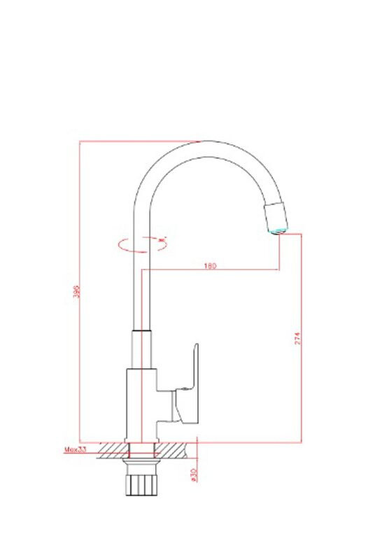 Haiba смеситель для кухни с гибким изливом HB70113-8