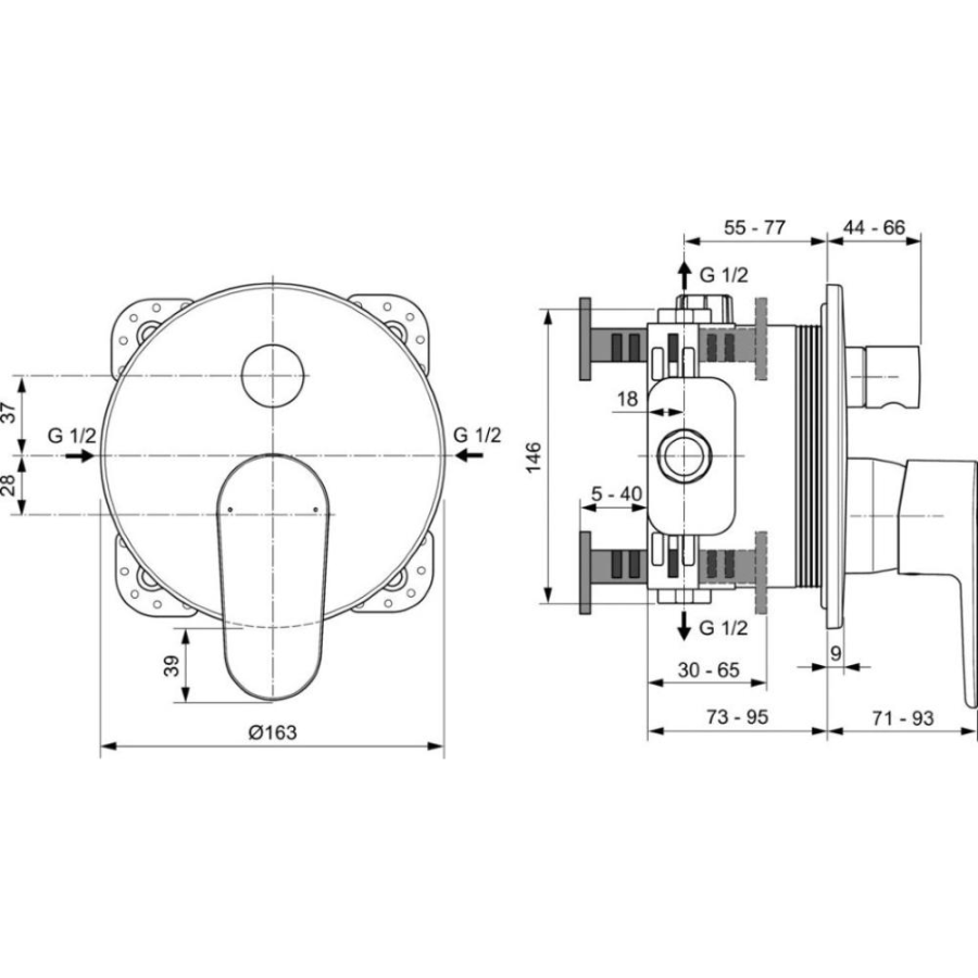 Ideal Standard Cerafine смеситель для душа A7350XG