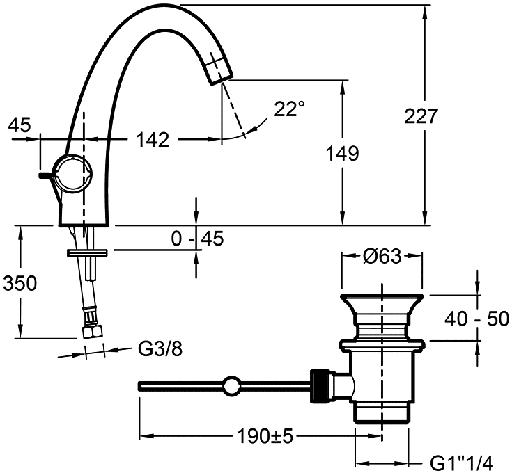 Jacob Delafon Elevation E18870-CP смеситель для раковины