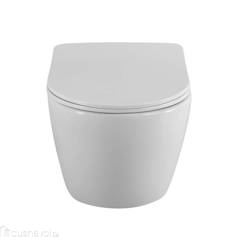 Унитаз подвесной BelBagno UNO 2.0 безободковый с сиденьем дюропласт soft close BB7306CHR/SC