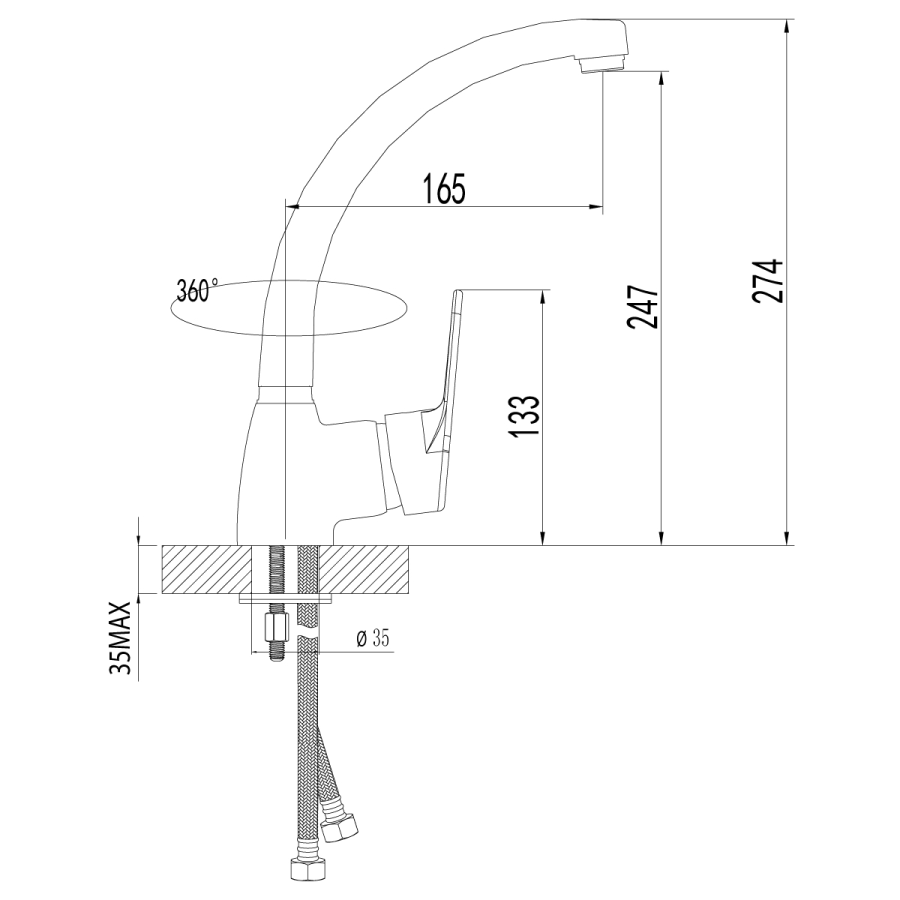 Lemark Luna смеситель для кухни LM4105C