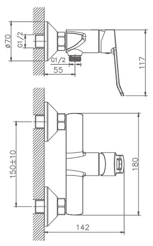 Haiba смеситель с гигиеническим душем HB55556