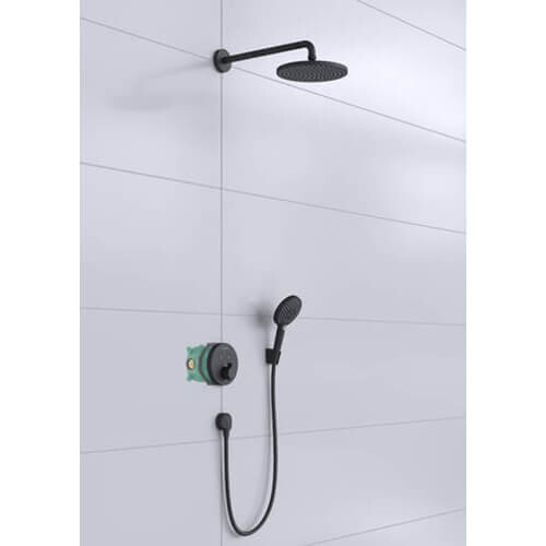 Hansgrohe Raindance S Душевая система 240 1 jet PowderRain с функцией ShowerSelect S черный матовый 27959670