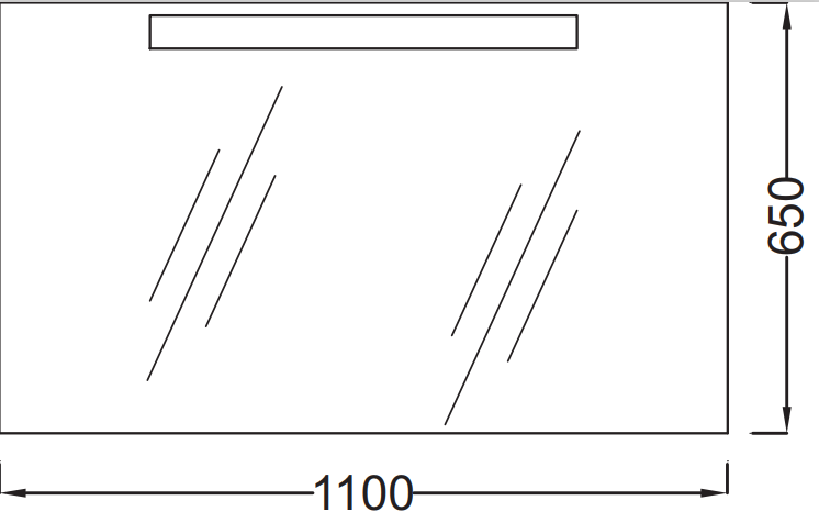 Зеркальное полотно Jacob Delafon Presqu'ile 110*65 EB1110-NF