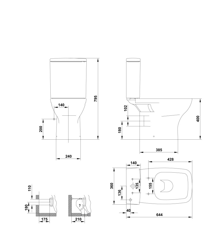 Gala Street Square 05120(05540) унитаз напольный