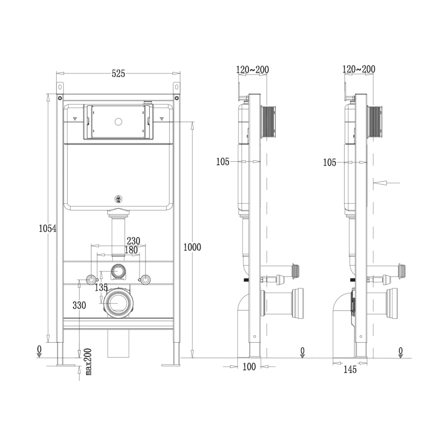 Point инсталляция для подвесного унитаза PN45121