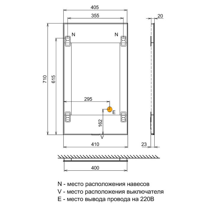 Зеркальное полотно Iddis Torr 41*71 TOR4000i98