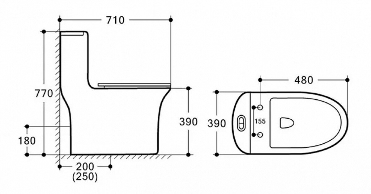 Azario Luna унитаз-моноблок напольный безободковый с сиденьем микролифт и бачком 77х39х71 AZ-1037