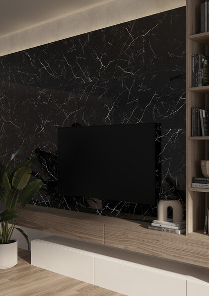 Керамогранит Cersanit Nero полированный HG черный ректификат 60x120 A17442