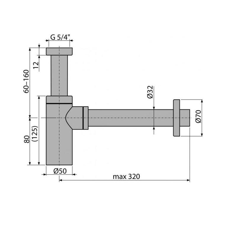 Kerama Marazzi сифон для раковины хром A400