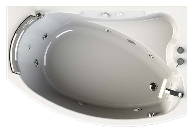 Radomir Бостон стандарт White 150х100см ванна акриловая с гидромассажем белая правая -левая