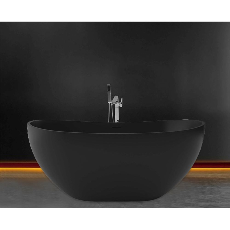 Azario Jenner ванна овальная свободностоящая черная матовая 163х85 см JEN16385SB