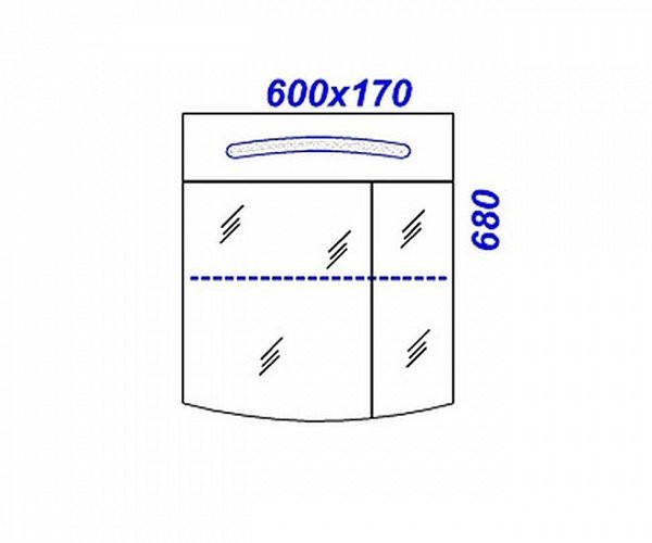 Aqwella Темпо В6 зеркальный шкаф с подсветкой