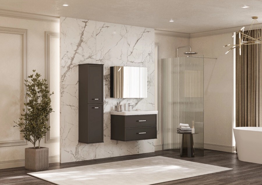 Тумба под раковину AQUATON Нео-Классика 85 2 ящика, мускат 1A286301NCR30