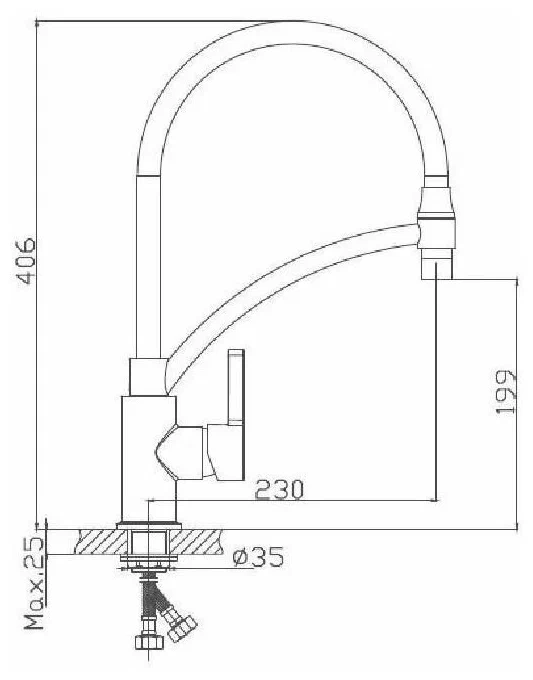 Haiba смеситель для кухни с гибким изливом HB73644-7