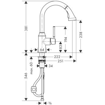 Hansgrohe Talis Classic 14863000 смеситель для кухни хром