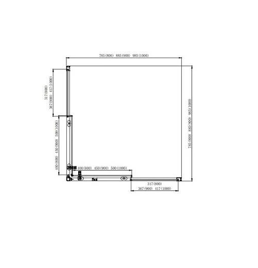 Душевой уголок Aquatek 80x80 AQ ARI KV 08020BL