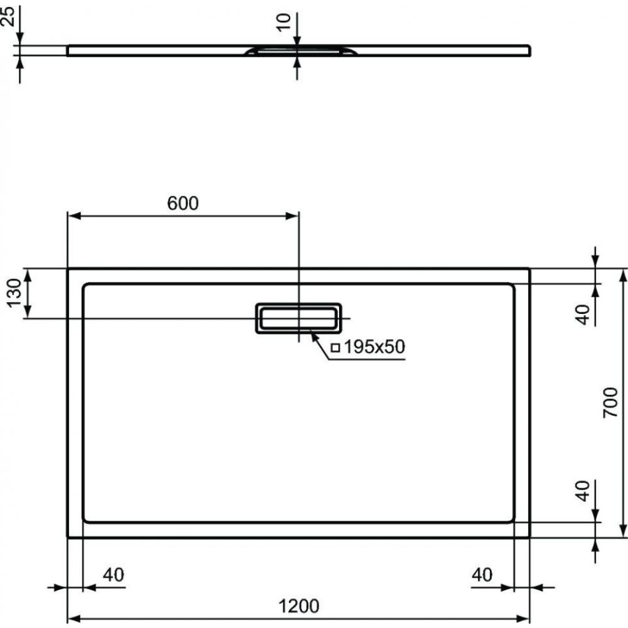 Ideal Standard Ultraflat New душевой поддон 120х70 T447601