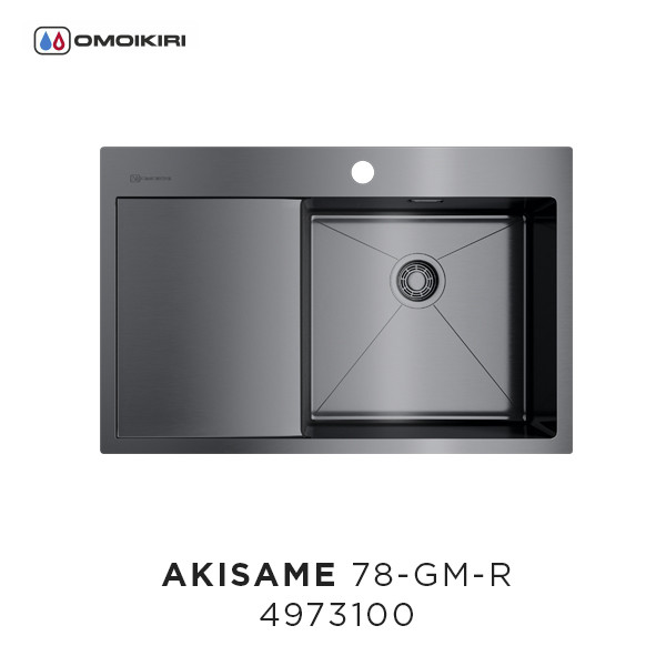 Omoikiri Akisame 78-IN-R 4973061 кухонная мойка нержавеющая сталь R/L 78x51 см