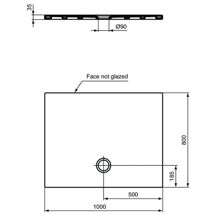 Ideal Standard Strada душевой поддон 100х80 T2573YK