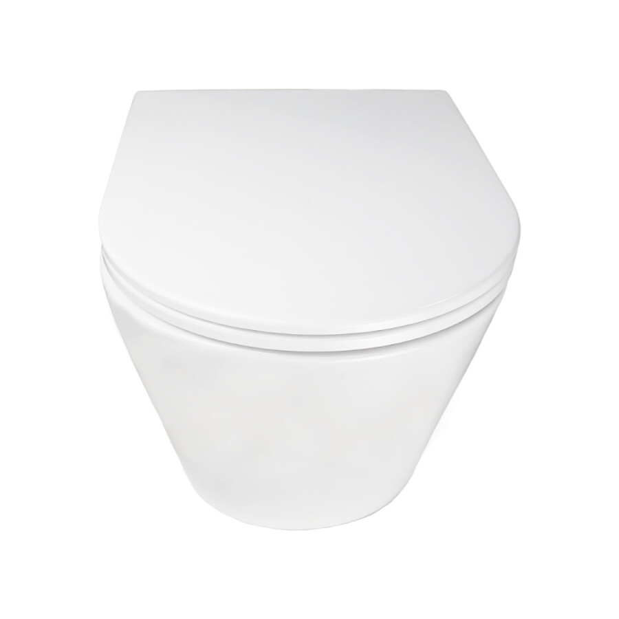 Унитаз подвесной Azario Songo 360х520х365 безободковый, система смыва "Скрытое Торнадо", с быстросъемным сиденьем "Микролифт" AZ-5180T-WHT