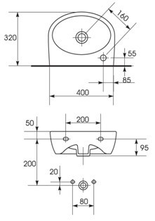 Cersanit Parva 40 P-UM-PA40/1-L раковина подвесная левая