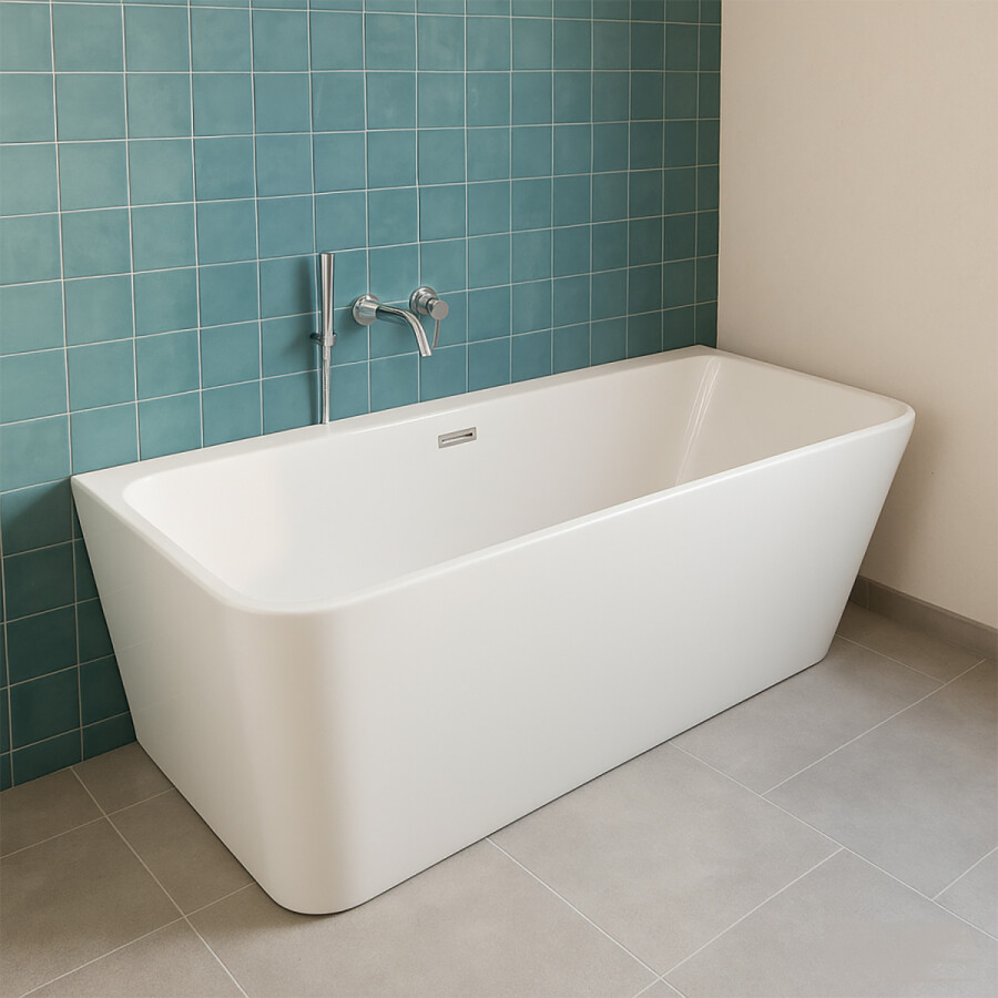 Ванна акриловая Loranto 1700х750х610 пристенная, в комплекте с сифоном и опорными ножками CS-12-170