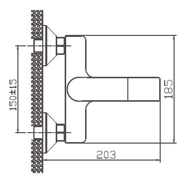 Haiba HB60505-8 смеситель для ванны белый/хром