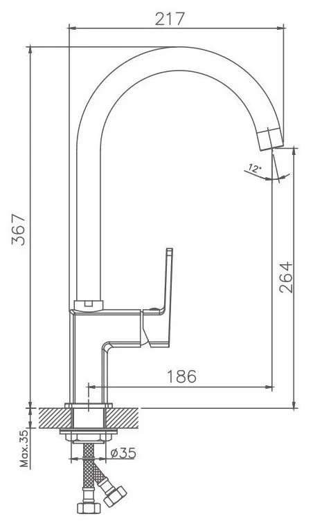 Haiba смеситель для кухни HB70176