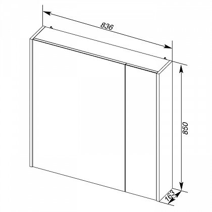 Зеркало-шкаф Aquanet Франка 85*85 00183046