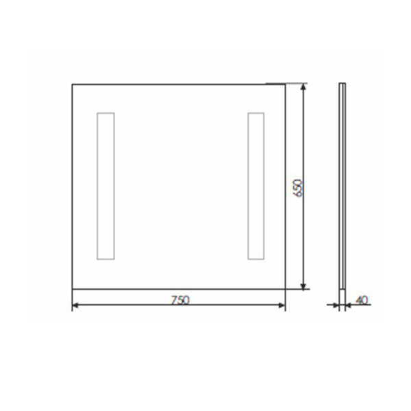 Зеркало Comforty Жасмин-75 750*650, LED-подсветка, бесконтактный сенсор 00-00014139CF