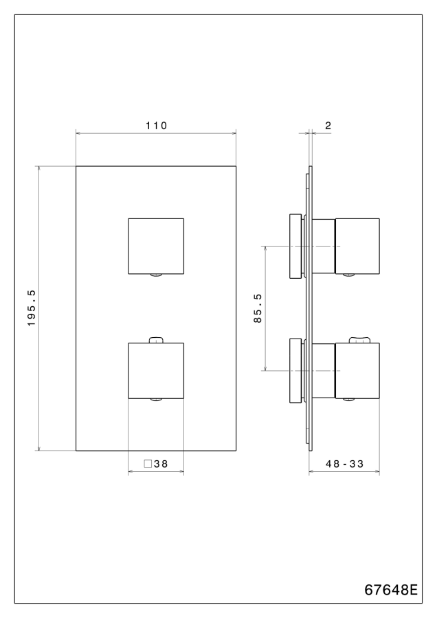 Kerama Marazzi Futura смеситель для душа с термостатом 67648EKM.21.018