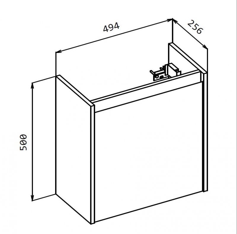 BelBagno тумба с раковиной KRAFT MINI-500/260-1A-SO-CG-R 50 см