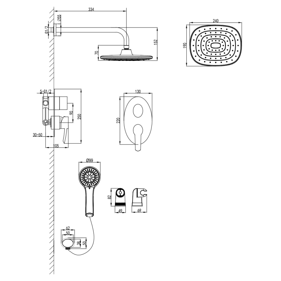 Lemark Atlantiss смеситель для душа встраиваемый LM3229C