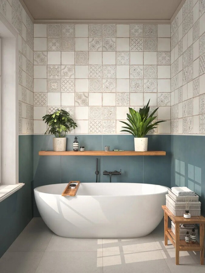 Керамическая плитка Декор Kerama Marazzi Прованс Валлорис 2 бежевый светлый матовый 20x20x0,69 KMD3STA097BN