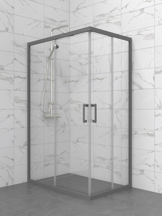 Душевая Ширма Triton pro Фикс-Графит 120х90 Щ0000077239