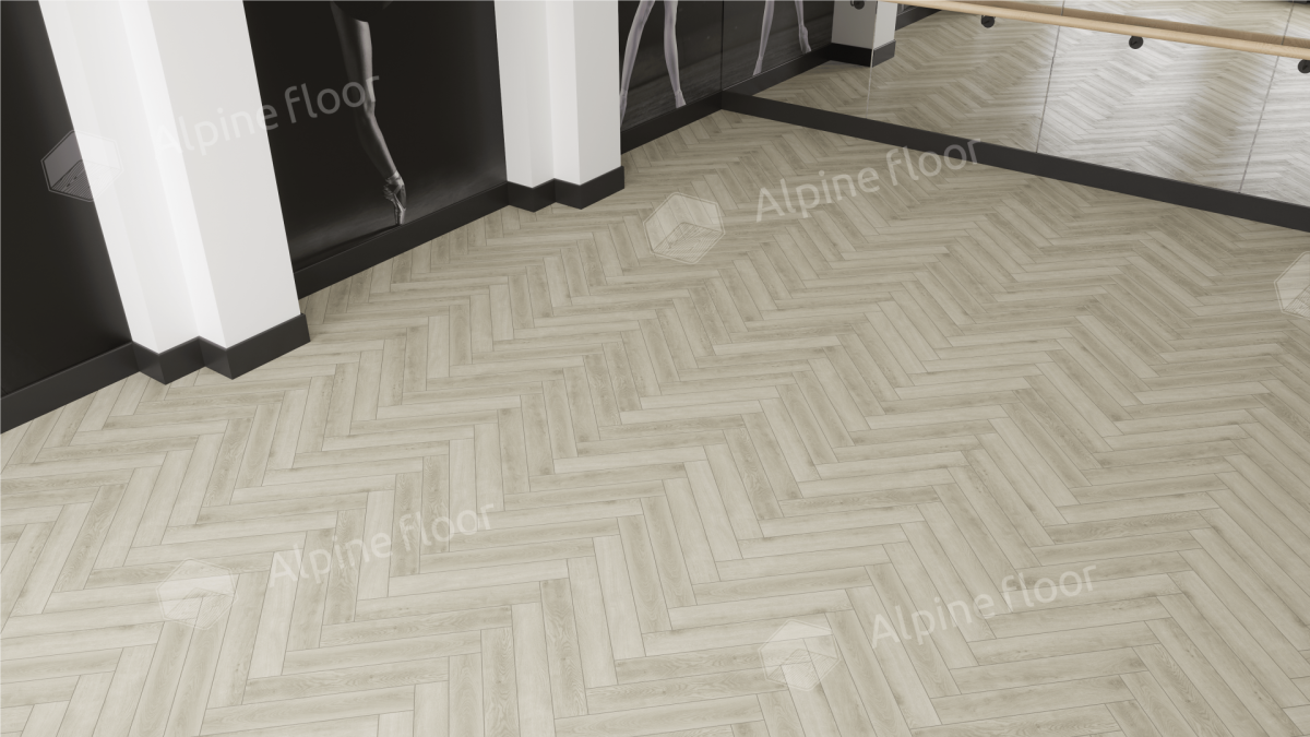 Ламинат Alpine Floor Herringbone LF102-6A Дуб Монпелье 606 х 101 х 8 mm