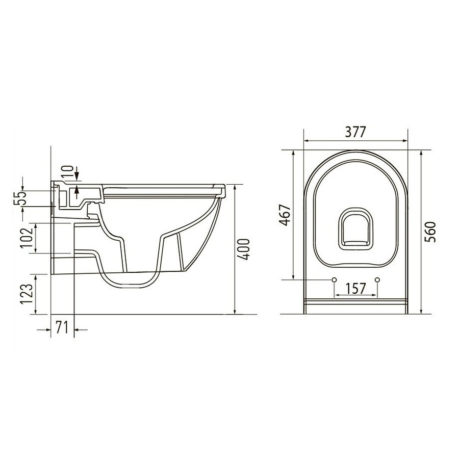 Volle Solar Rimless 13-93-363 унитаз подвесной