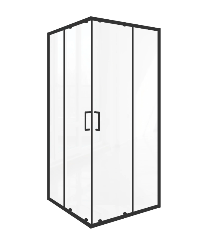 BAS Lite CR-100-C-B душевое ограждение 1000х1000х1900 Черный ЛТ00023