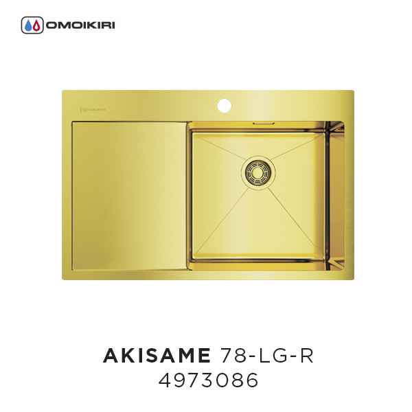 Omoikiri Akisame 78-IN-R 4973061 кухонная мойка нержавеющая сталь R/L 78x51 см