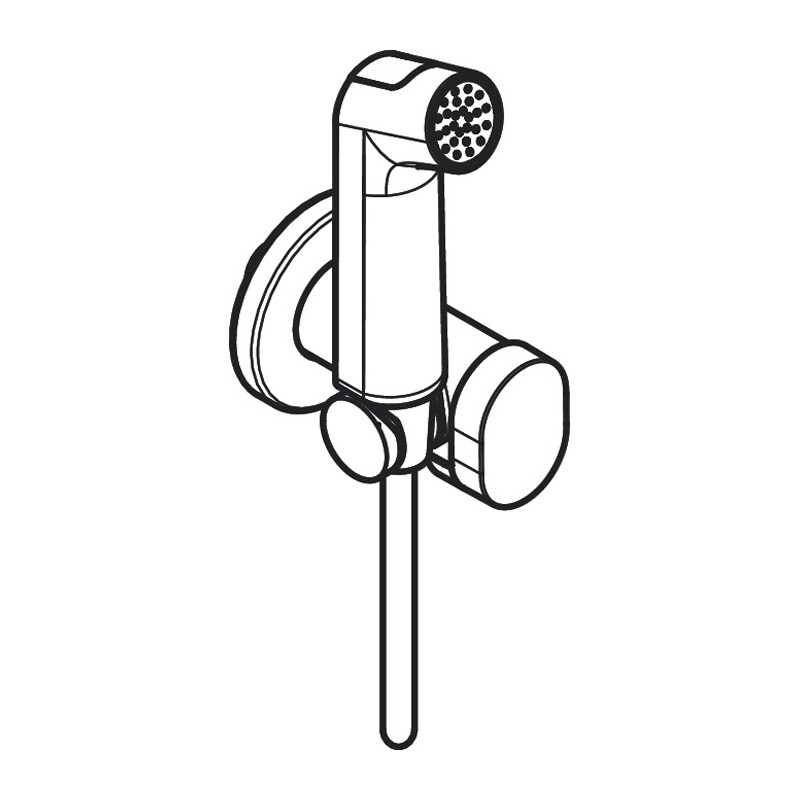Hansgrohe EcoSmart Гигиенический душ S 1jet со смесителем (требуется скрытая часть) черный матовый 29232670