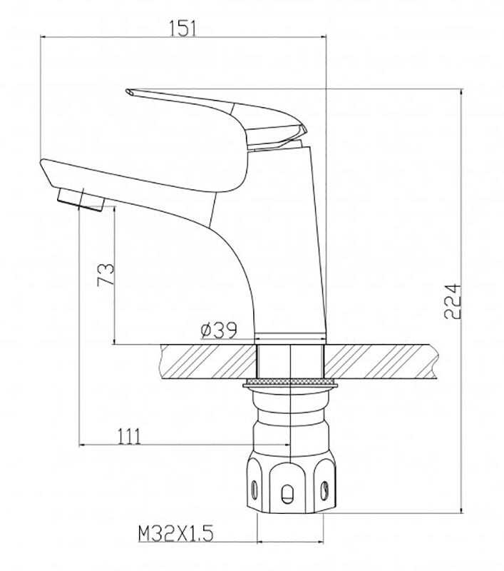 BelBagno Gamma смеситель для раковины GAM-LVM-25-IN