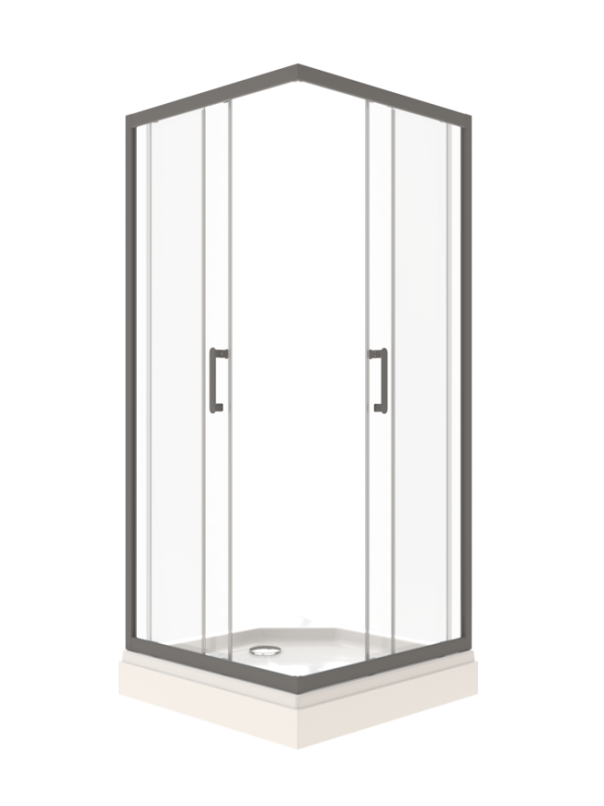 Triton pro Душевое Ограждение Фикс-Графит 80х80 Щ0000077407