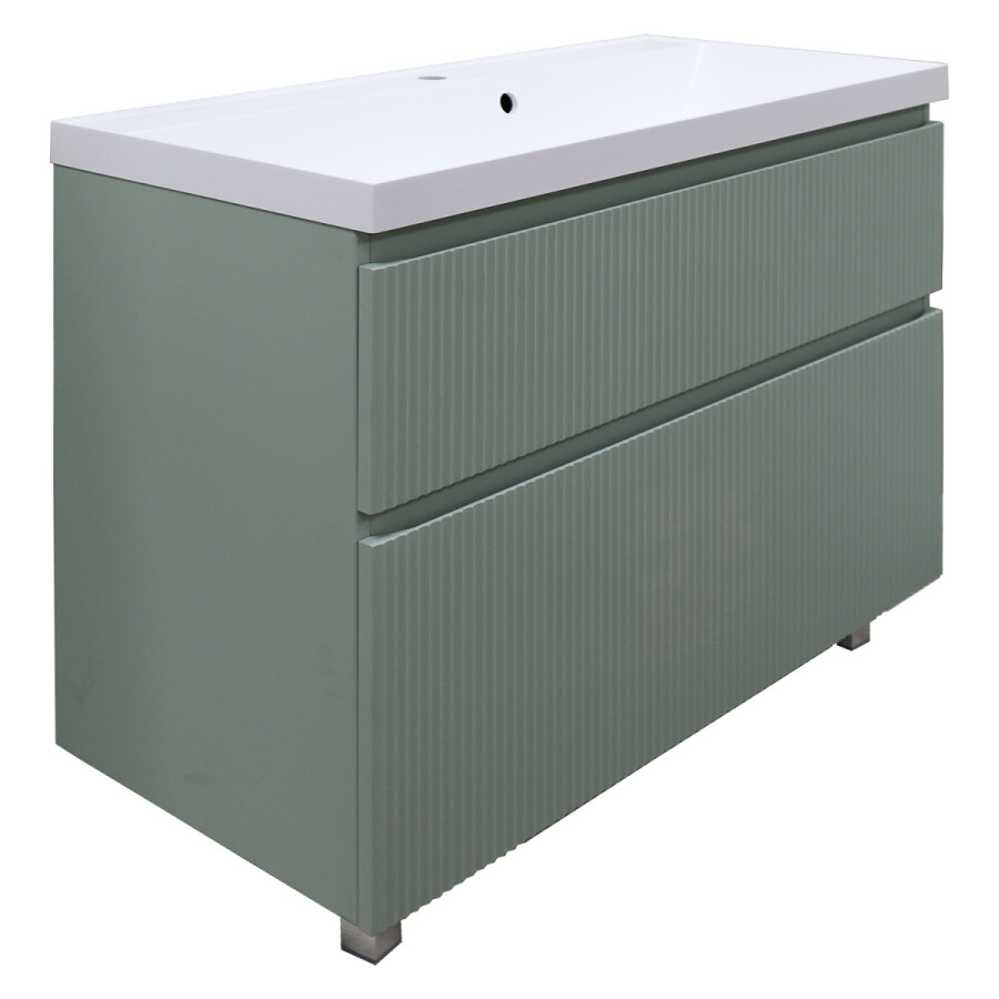 Комплект Тумба Azario Viola 100/2Н напольная ФИСТАШКОВЫЙ с раковиной Астория 100 CS00097145