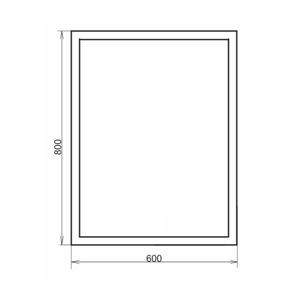 Зеркало Comforty Гиацинт 60 LED-подсветка, бесконтактный сенсор 600*800 00-00005262CF