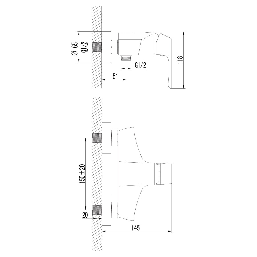 Lemark LM4503C Unit смеситель для душа хром