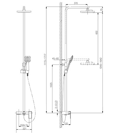 Lemark Tropic LM7005C Душевая система с изливом