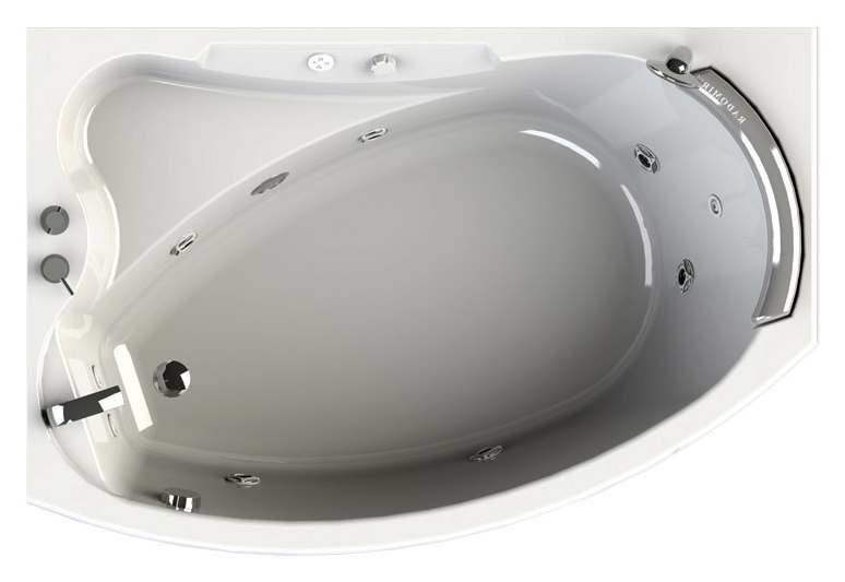 Radomir Бостон стандарт White 150х100см ванна акриловая с гидромассажем белая правая -левая