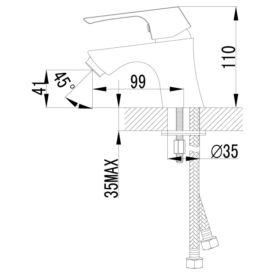 Lemark LM4556C Unit смеситель для раковины хром