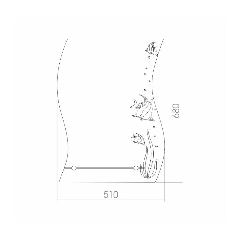 Зеркальное полотно Loranto Немо 510*680 00000000737
